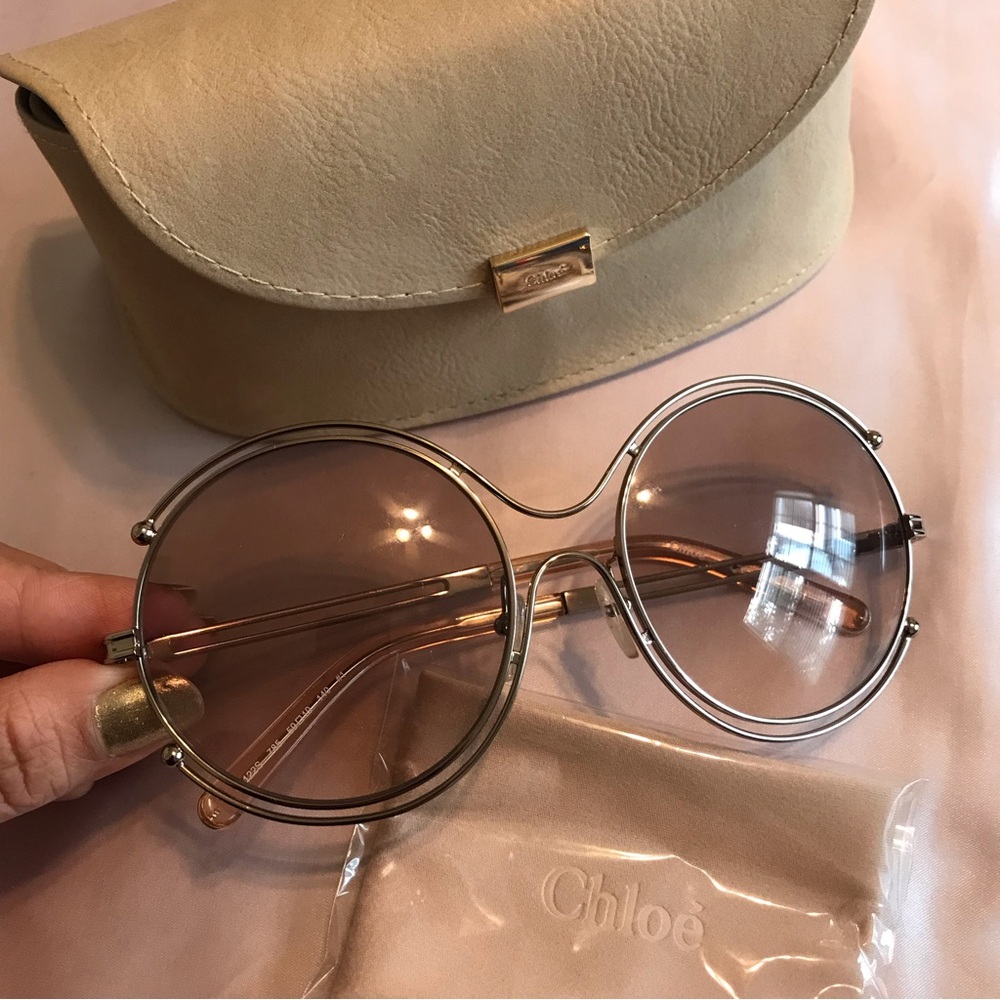 Chloé Round Tinted Gradient Sunglasses